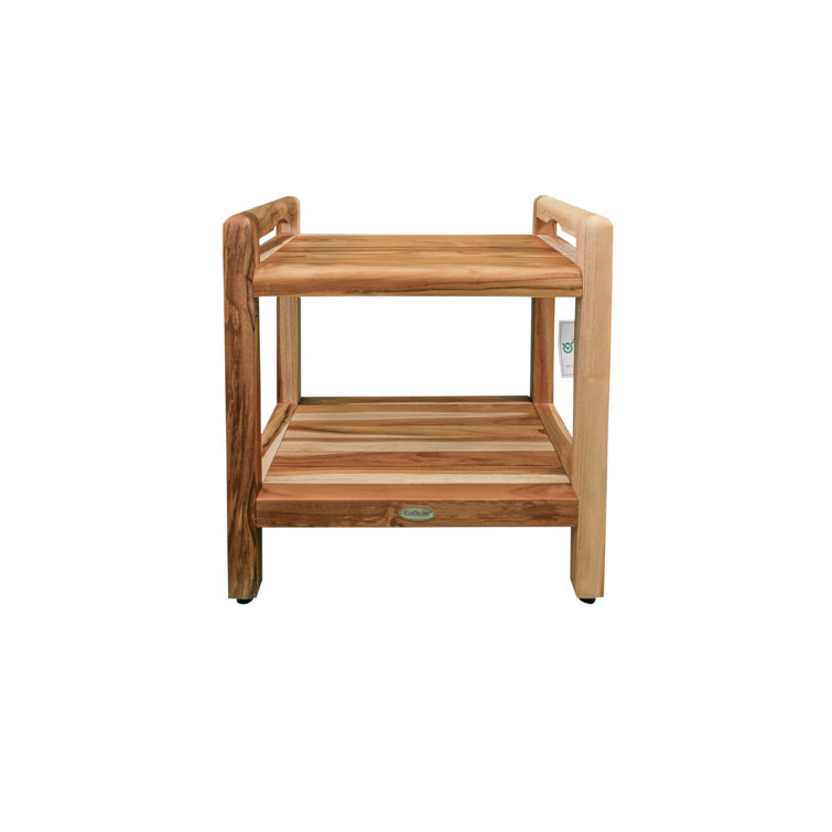 EcoDecors Earthy Teak Classic Teak Shower Bench & Reviews Wayfair